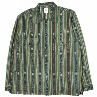 South2 West8 サウスツーウェストエイト S2W8 Smokey Shirt - Cotton Cloth / Ikat Pattern イカット柄 スモーキーシャツ FK837 S Green 長袖 トップス【新古品】【中古】【South2 West8】(シャツ)