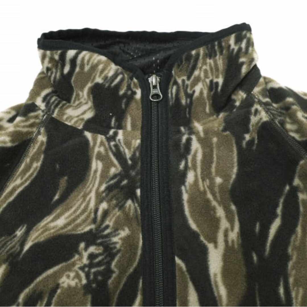 Needles Sportswear ニードルス スポーツウェア 日本製 WARM-UP PIPING JACKET - POLY FLEECE ウォームアップパイピングジャケット ポリフリース FK263B S Brown Camouflage カモフラージュ アウター【新古品】【中古】【Needles Sportswear】 メンズのジャケット/アウター(ブルゾン)の商品写真