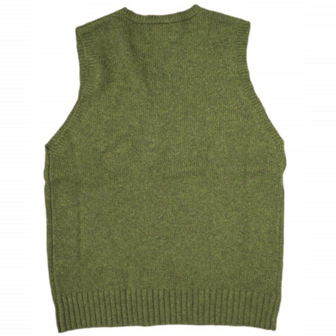 BEAMS PLUS(ビームスプラス)のBEAMS PLUS ビームスプラス Eco Wool Military Vest エコウール ミリタリーニットベスト 11-05-0122-048 M オリーブ セーター Vネック プルオーバー トップス【新古品】【中古】【BEAMS PLUS】 メンズのトップス(ニット/セーター)の商品写真