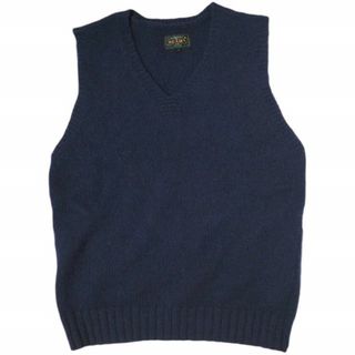 ビームスプラス(BEAMS PLUS)のBEAMS PLUS ビームスプラス Military Knit Vest ミリタリーニットベスト 11-05-0090-048 M NAVY セーター Vネック プルオーバー トップス【中古】【BEAMS PLUS】(ニット/セーター)