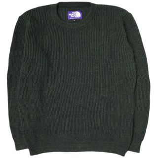 THE NORTH FACE PURPLE LABEL ザ・ノースフェイス パープルレーベル 日本製 COOLMAX CREW NECK SWEATER 畦編み クールマックスクルーネックニット NT6601N M Black セーター nanamica プルオーバー トップス【中古】【THE NORTH FACE PURPLE LABEL】(ニット/セーター)