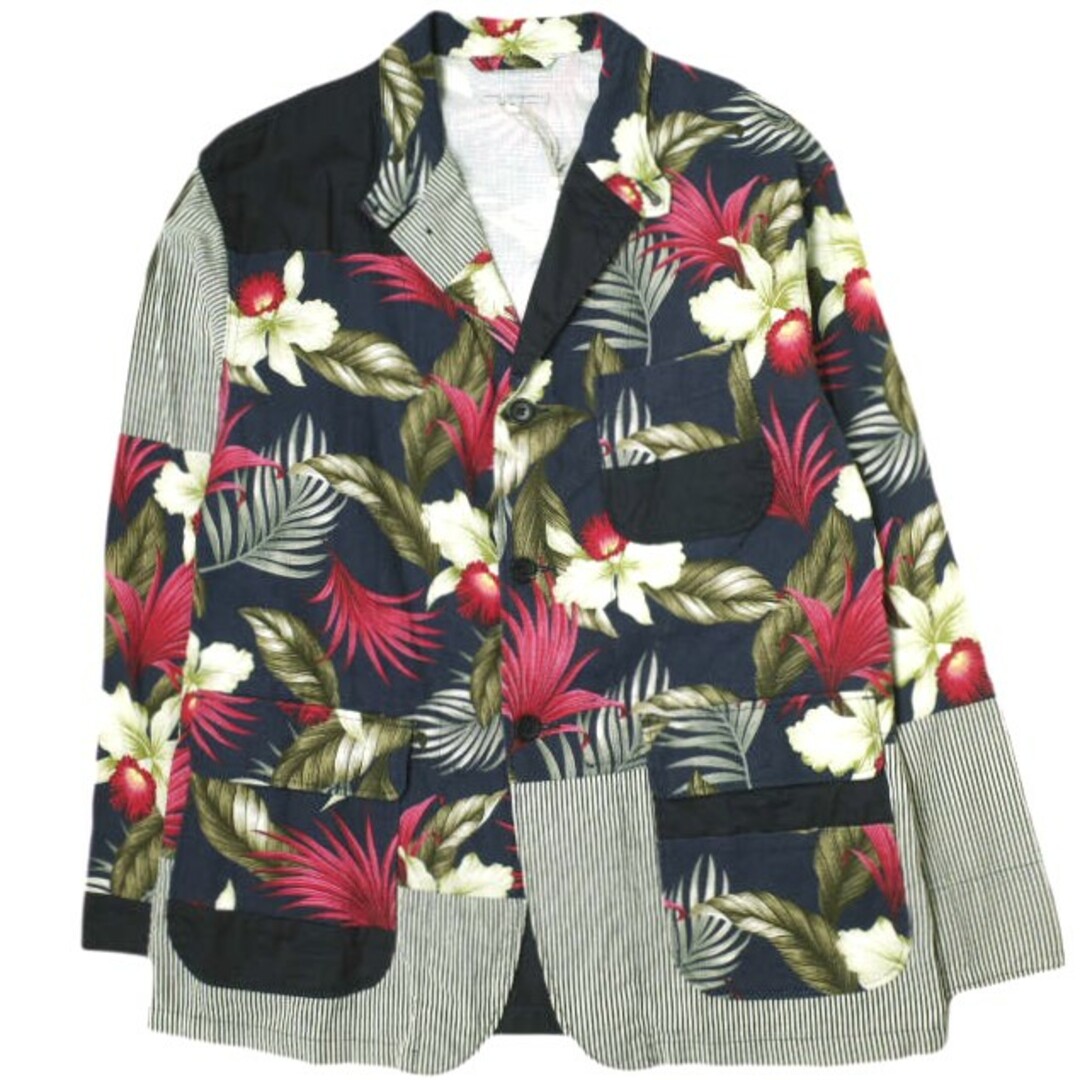 Engineered Garments(エンジニアードガーメンツ)のEngineered Garments エンジニアードガーメンツ アメリカ製 Loiter Jacket Hawaiian Floral Java Cloth ロイタージャケット ハワイアンフローラルジャバクロス S NAVY テーラード アウター【新古品】【中古】【Engineered Garments】 メンズのジャケット/アウター(テーラードジャケット)の商品写真