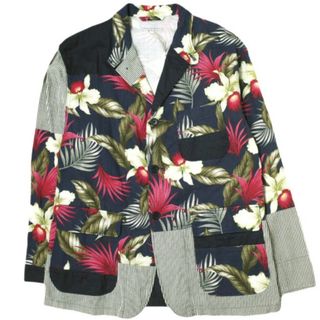 Engineered Garments - Engineered Garments エンジニアードガーメンツ アメリカ製 Loiter Jacket Hawaiian Floral Java Cloth ロイタージャケット ハワイアンフローラルジャバクロス S NAVY テーラード アウター【新古品】【中古】【Engineered Garments】