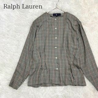 ラルフローレン(Ralph Lauren)のRalphLauren ラルフローレン ガンクラブチェックタックレーヨンシャツ(シャツ/ブラウス(長袖/七分))