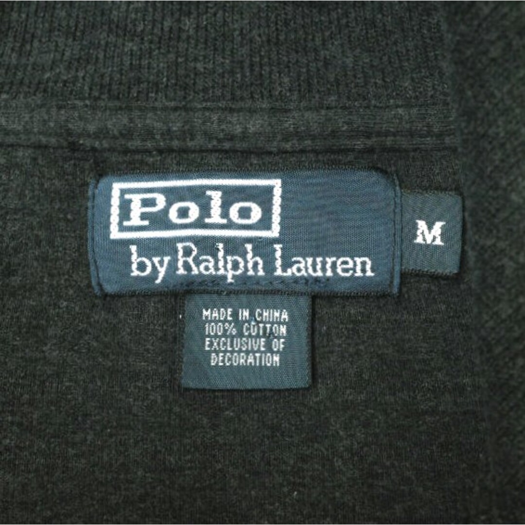 Polo by Ralph Lauren ポロバイラルフローレン ポニー刺繍 ハーフジップコットンニット M グレー セーター プルオーバー トップス【中古】【Polo by Ralph Lauren】 メンズのトップス(ニット/セーター)の商品写真