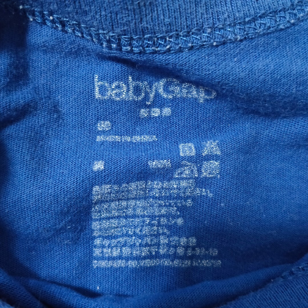 babyGAP(ベビーギャップ)のベビーGAP　ロンパース　半袖　青　男の子 キッズ/ベビー/マタニティのキッズ服男の子用(90cm~)(下着)の商品写真