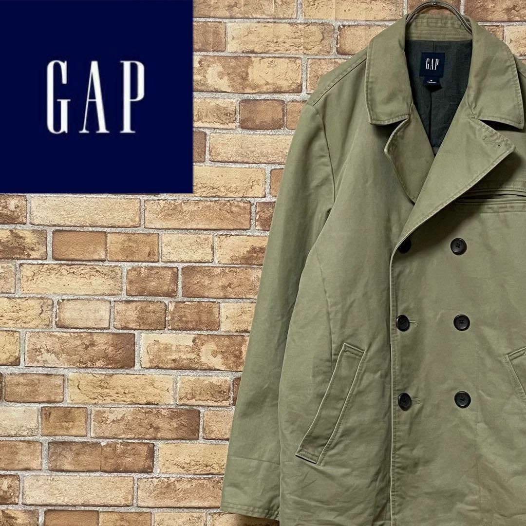 GAP(ギャップ)のGAP　オールドギャップ　ジャケット　トレンチ　ダブル　コットン　ベージュ　M メンズのジャケット/アウター(トレンチコート)の商品写真