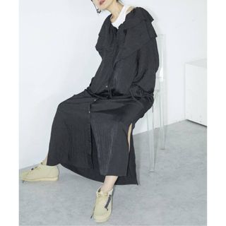 CITYSHOP - W COLLAR WRINKLE DRESS / Wカラーリンクルドレス