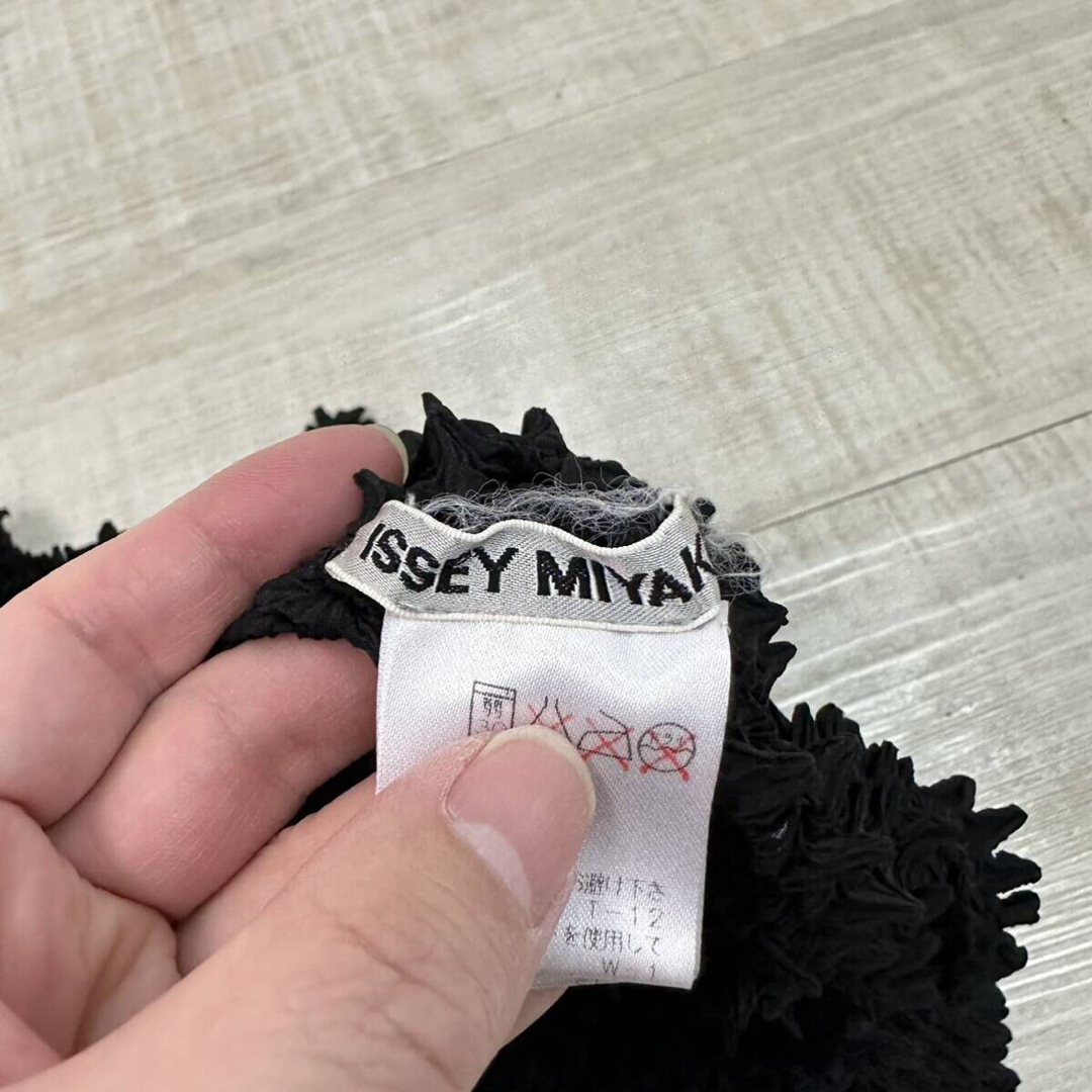 ISSEY MIYAKE(イッセイミヤケ)のイッセイミヤケ くしゅくしゅ ブツブツ プリーツ モックネック プルオーバー M レディースのトップス(カットソー(長袖/七分))の商品写真