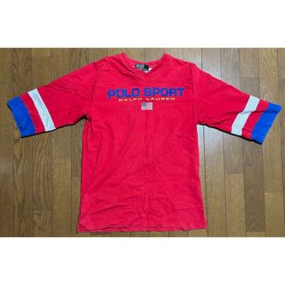 ポロラルフローレン(POLO RALPH LAUREN)の90's POLO SPORT ポロスポーツ ビッグロゴ ホッケーシャツ 170(Tシャツ/カットソー(七分/長袖))