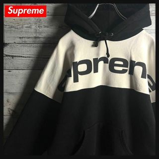 シュプリーム(Supreme)の【人気デザイン】シュプリーム☆両面ビッグプリントロゴ パーカー　希少カラー(その他)