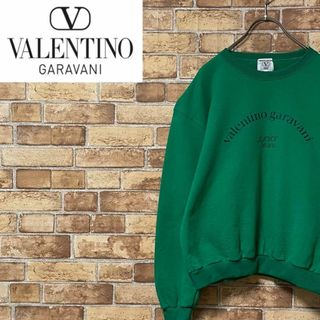 ヴァレンティノガラヴァーニ(valentino garavani)のヴァレンティノ ガラヴァーニ　スウェット　グリーン　ビッグプリント　170(スウェット)