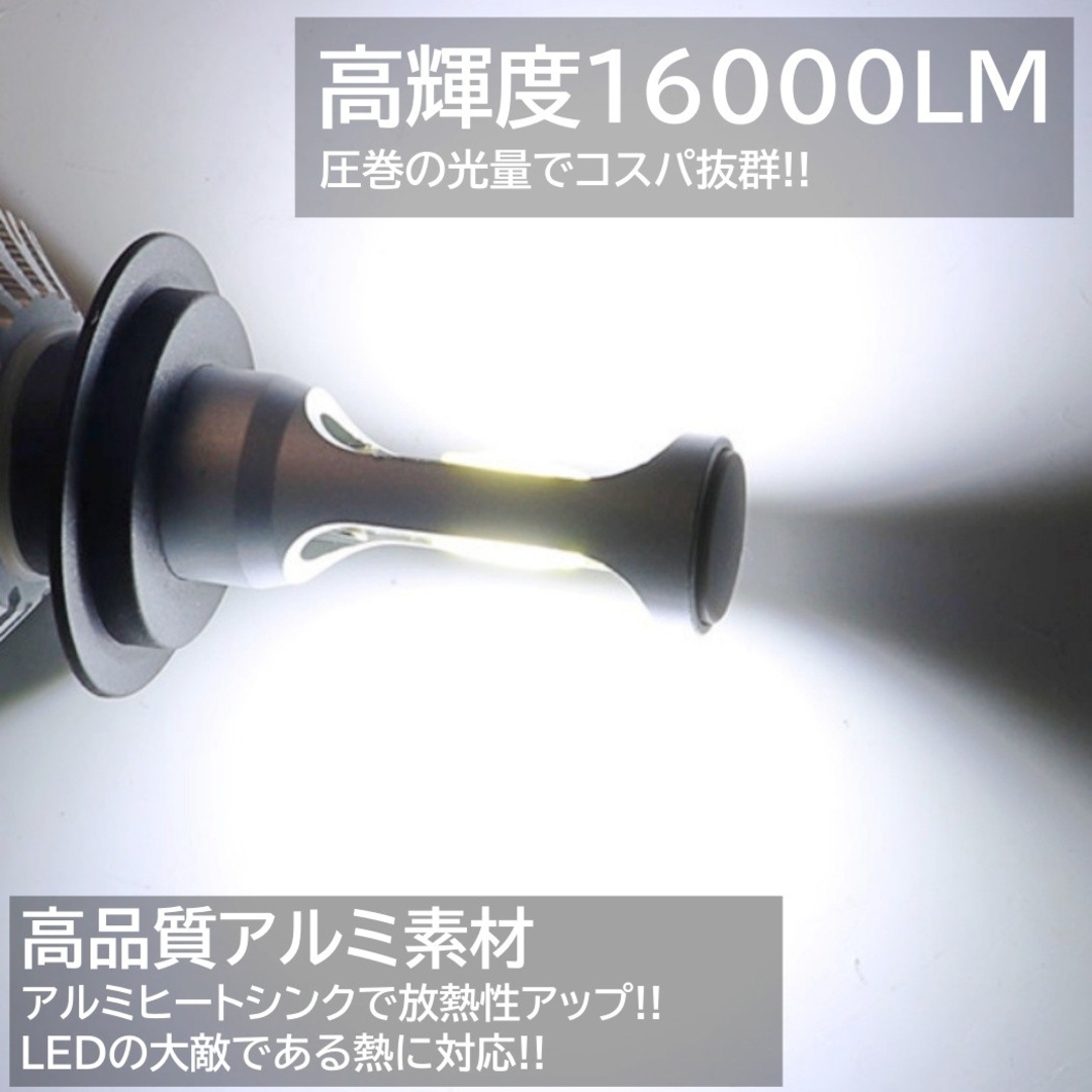 爆光 H4 LED ヘッドライト 6500K HiLo切替 オールインワン 自動車/バイクの自動車(汎用パーツ)の商品写真