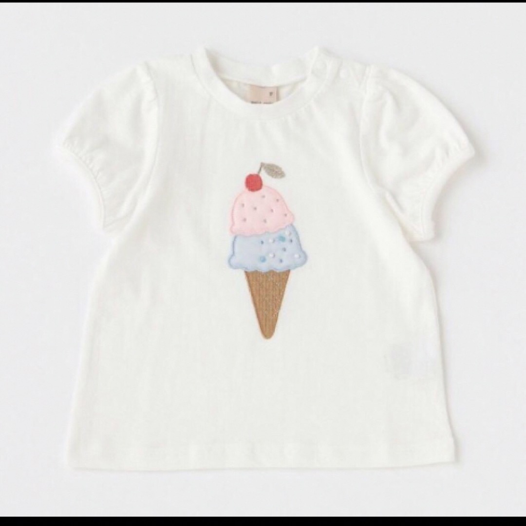 petit main(プティマイン)のpetit main 新品　【涼感】アイスモチーフTシャツ キッズ/ベビー/マタニティのキッズ服女の子用(90cm~)(Tシャツ/カットソー)の商品写真