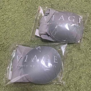 VIAGE - 新品　Viage ヴィアージュ ナイトブラM/L  クールグレー×グレー　2枚