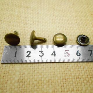 両面カシメ 12ｍｍ 足12ｍｍ アンティーク 【30組】カシメ レザークラフト(各種パーツ)