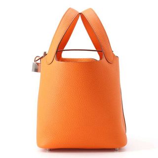 エルメス(Hermes)のエルメス ハンドバッグ ピコタンロックPM オレンジミニアン/シルバー金具 トリヨンクレマンス B刻印(ハンドバッグ)