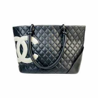 シャネル(CHANEL)のCHANEL シャネル カンボン  カーフスキン トートバッグ ブラック B-0161(トートバッグ)