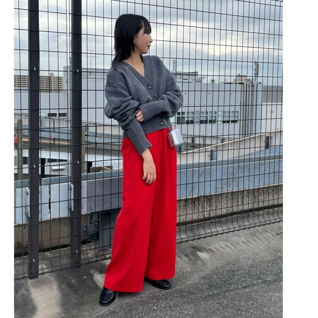 moussy(マウジー)の(新品)MOUSSY　BELTED HIGH WAIST WIDE PT レディースのパンツ(カジュアルパンツ)の商品写真