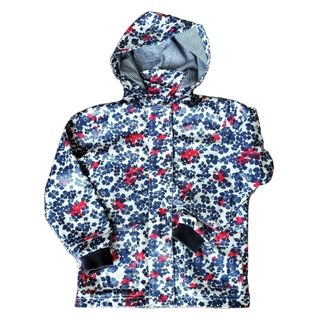 プチバトー(PETIT BATEAU)のプチバトー　ヨットパーカー　110　花柄　ナイロンジャケット　レインコート(コート)