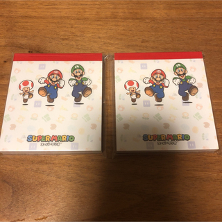 ニンテンドースイッチ(Nintendo Switch)の☆非売品☆スーパーマリオ　3D コレクション　メモ帳　付箋メモ　2個セット♪(ノート/メモ帳/ふせん)