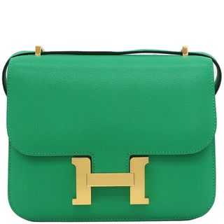 Hermes - エルメス HERMES ショルダーバッグ コンスタンス3 ミニ ミロワール エバーカラー ミント ゴールド金具 新品 未使用 緑  B刻印（2023年製） 【箱】【中古】