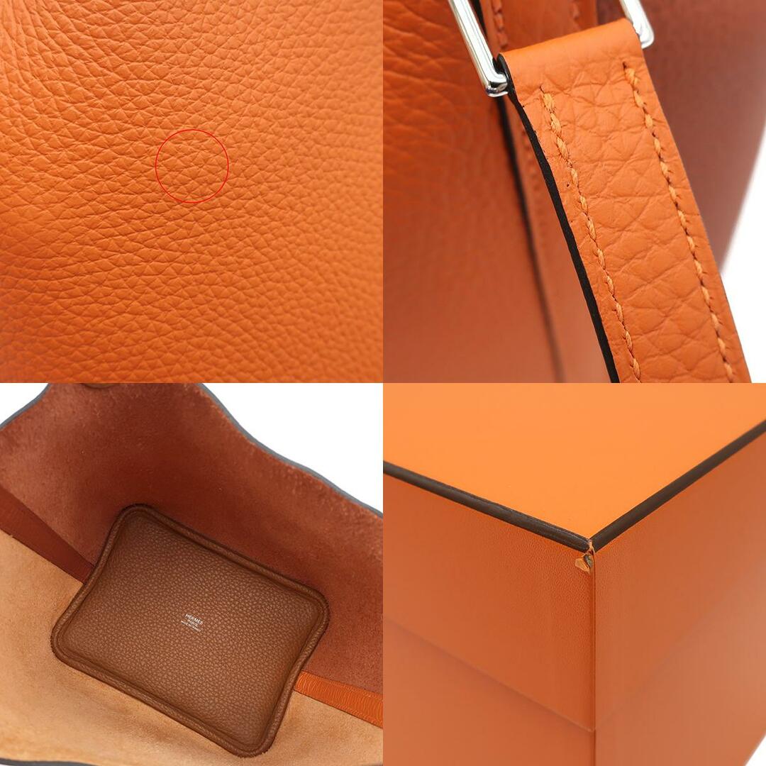 Hermes(エルメス)のエルメス HERMES ハンドバッグ ピコタンロック PM カザック トリヨンクレマンス オレンジ×キュイーブル シルバー金具 新品 未使用 バイカラー 茶  B刻印（2023年製） 【箱】【中古】 レディースのバッグ(ハンドバッグ)の商品写真