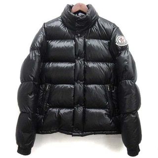 モンクレール(MONCLER)のモンクレール エベレスト ダウンジャケット ジップアップ デカワッペン ブラック(ダウンジャケット)