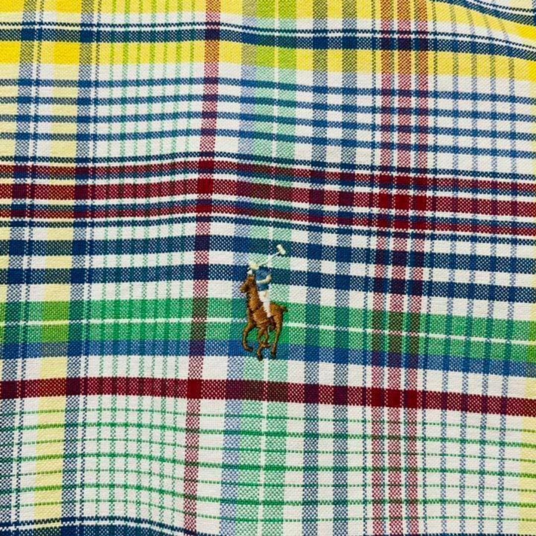 Ralph Lauren(ラルフローレン)のラルフローレン　ボタンダウンシャツ　長袖　チェック　ビッグシルエット　刺繍　XL メンズのトップス(シャツ)の商品写真