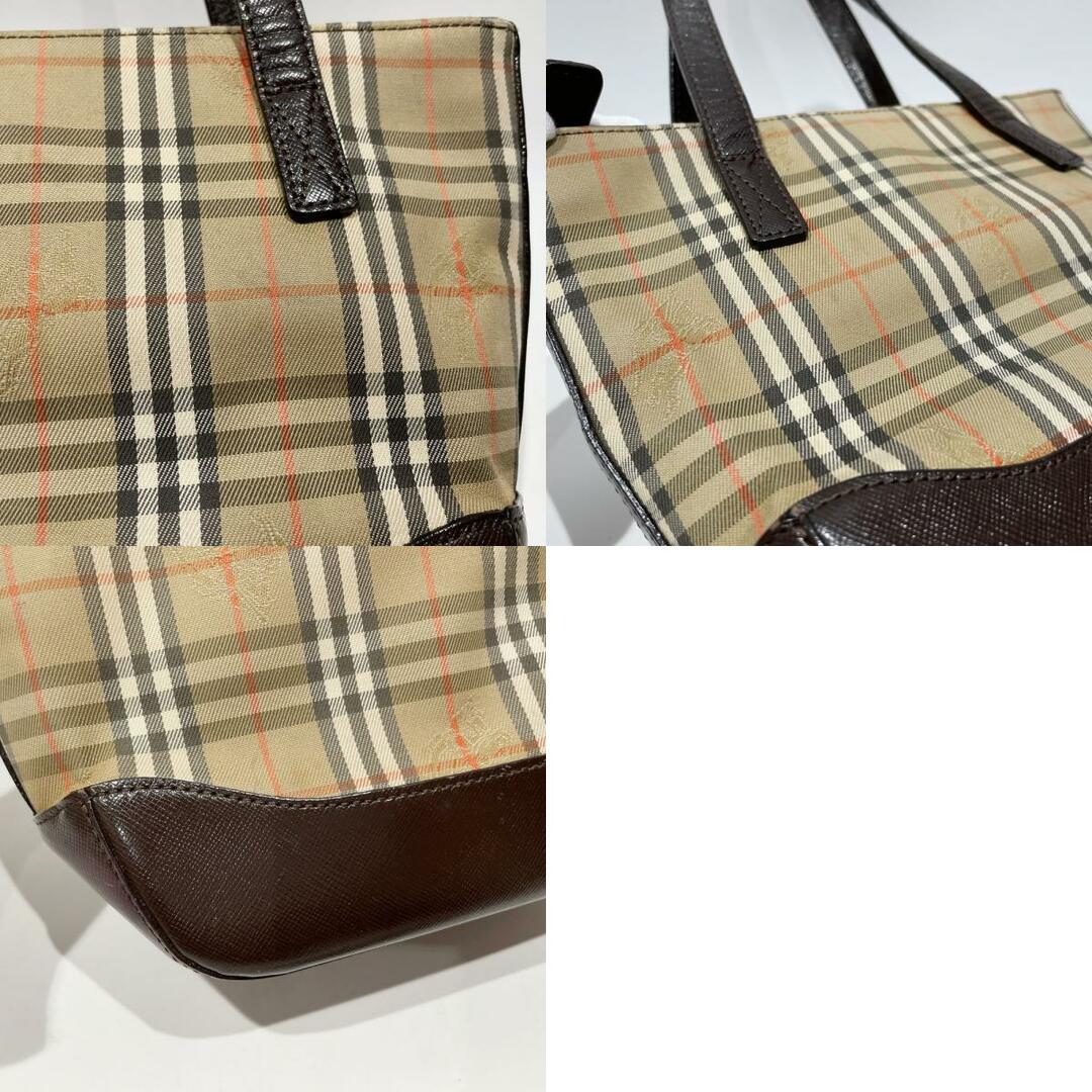 BURBERRY(バーバリー)のBURBERRY ハンドバッグ ロゴ チェック ミニ キャンバス レザー レディースのバッグ(ハンドバッグ)の商品写真