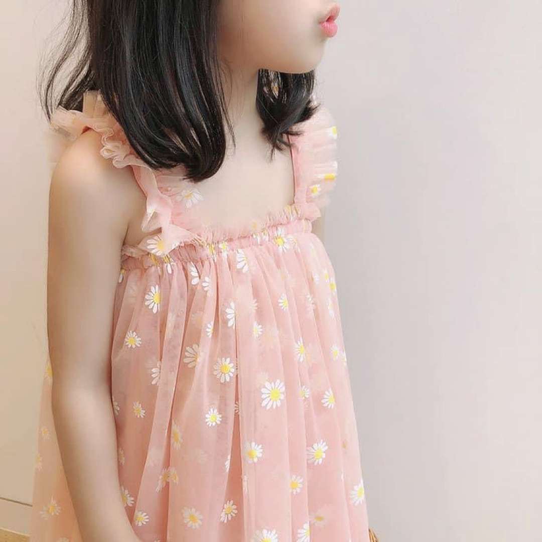 ♡ デイジー ワンピース ピンク ♡ 100～110 ベビー チュール  キッズ/ベビー/マタニティのキッズ服女の子用(90cm~)(ワンピース)の商品写真