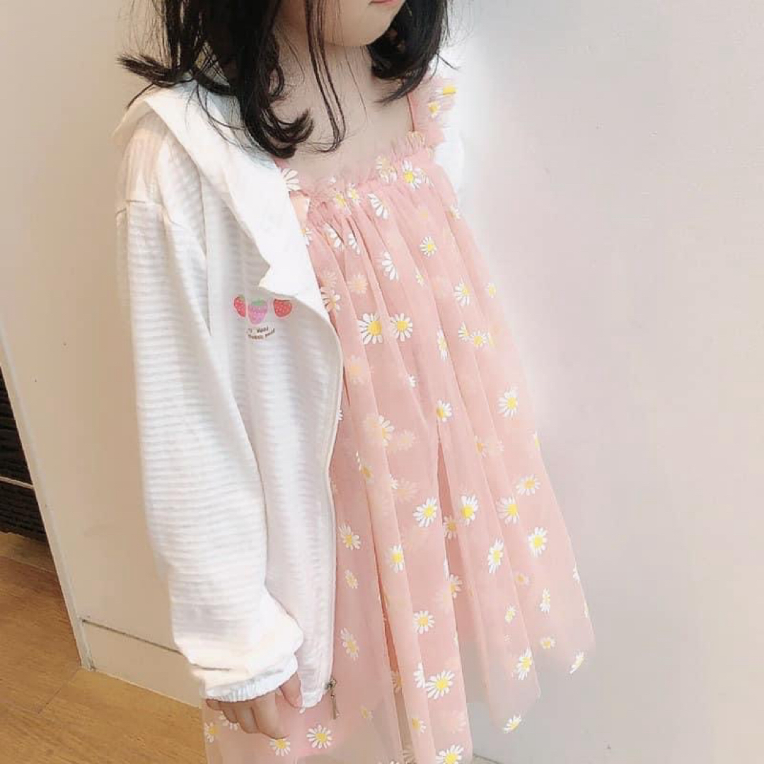 ♡ デイジー ワンピース ピンク ♡ 120～130 ベビー チュール  キッズ/ベビー/マタニティのキッズ服女の子用(90cm~)(ワンピース)の商品写真