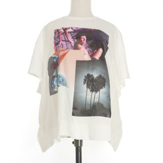 ヌメロヴェントゥーノ(N°21)のヌメロヴェントゥーノ N°21 フォトプリント ワイド Tシャツ 38 ホワイト(Tシャツ(半袖/袖なし))