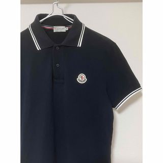 モンクレール(MONCLER)のMONCLER モンクレール ポロシャツ  ワッペン ネイビー ロゴ(ポロシャツ)