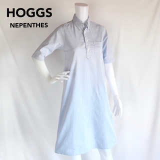 【HOGGS 】ネペンテス　ボタンダウン　シャツ　ワンピース　日本製(ひざ丈ワンピース)