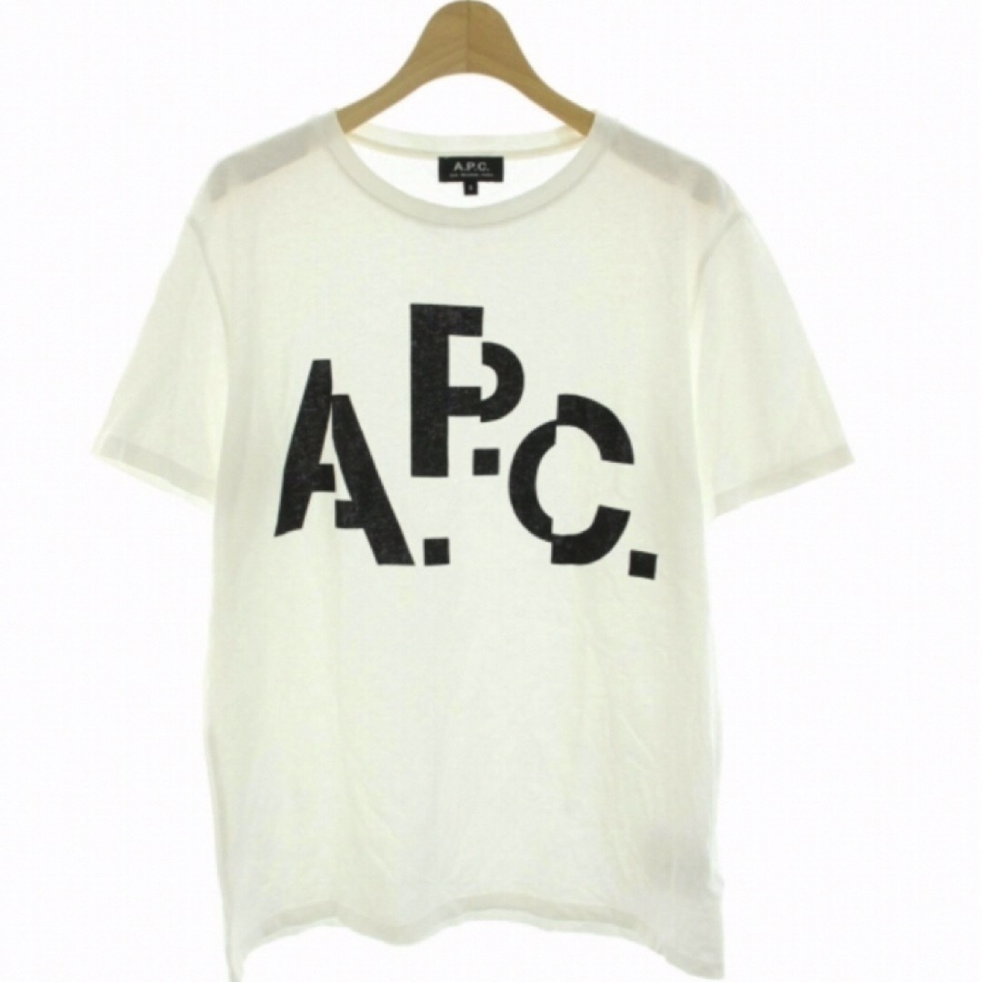 A.P.C(アーペーセー)のA.P.C. Tシャツ カットソー ロゴ プリント クルーネック 半袖 S  レディースのトップス(Tシャツ(半袖/袖なし))の商品写真