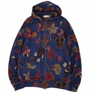 エトロ(ETRO)の美品 エトロ ETRO スウェット パーカー ジップアップ フード 花柄 総柄 アウター メンズ イタリア製 M マルチカラー(パーカー)