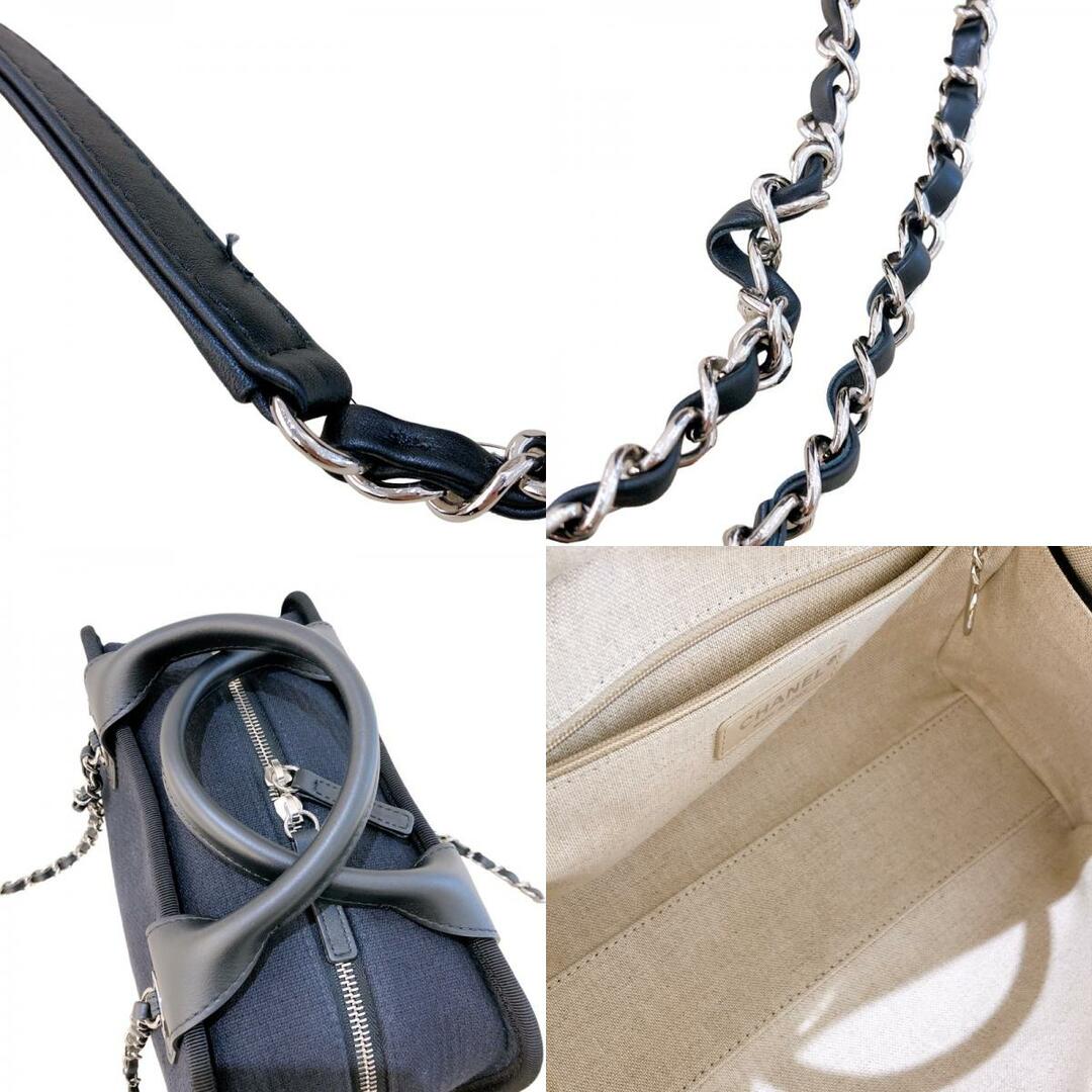 CHANEL(シャネル)の　シャネル CHANEL ドーヴィル ボーリングバッグ　スモール A92749 ブラック　シルバー金具 キャンバス レディース トートバッグ レディースのバッグ(トートバッグ)の商品写真