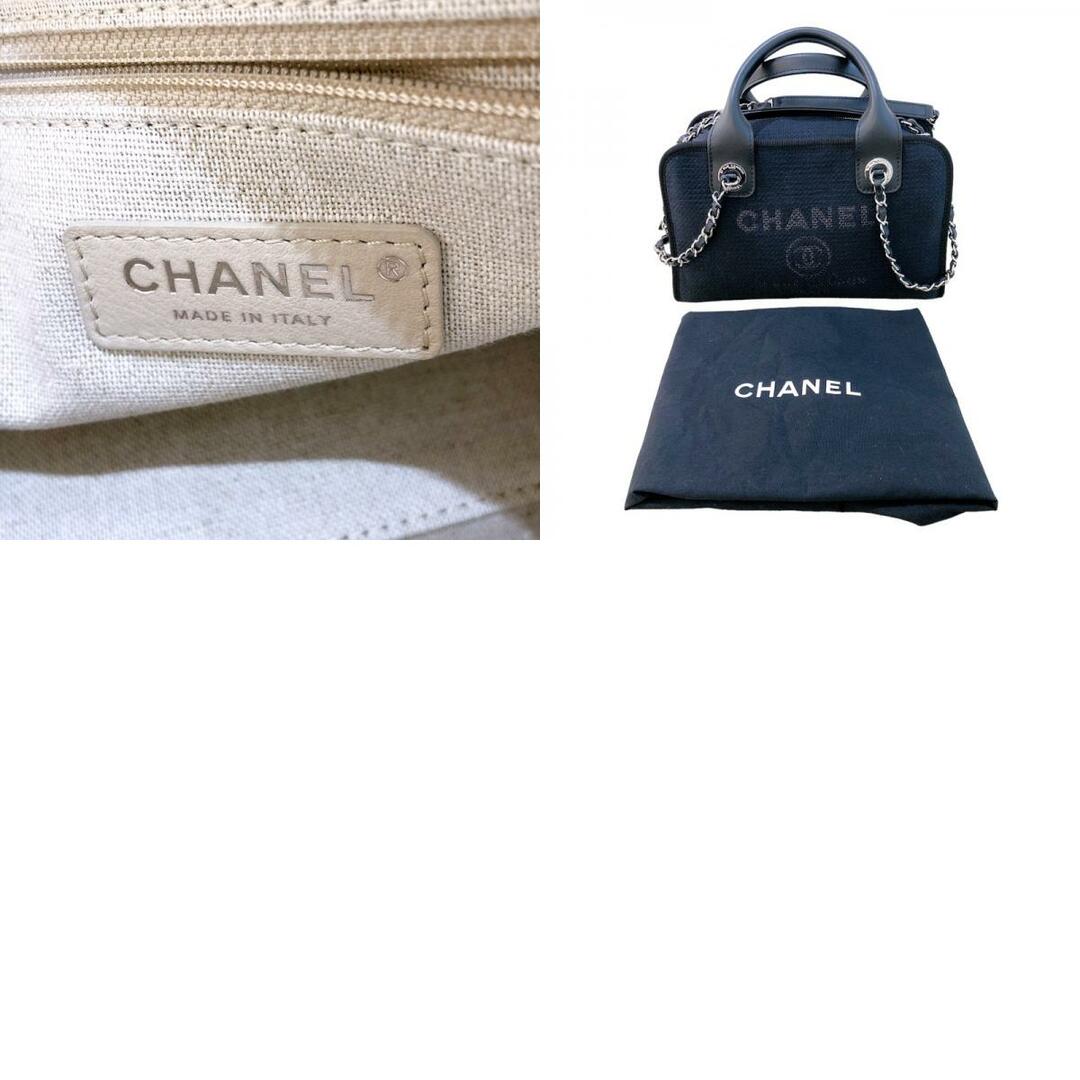 CHANEL(シャネル)の　シャネル CHANEL ドーヴィル ボーリングバッグ　スモール A92749 ブラック　シルバー金具 キャンバス レディース トートバッグ レディースのバッグ(トートバッグ)の商品写真