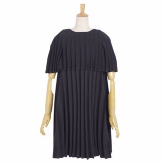 ISSEY MIYAKE - 美品 イッセイミヤケ ISSEY MIYAKE ワンピース ドレス 横プリーツ 無地 トップス レディース 2(M相当) ブラック