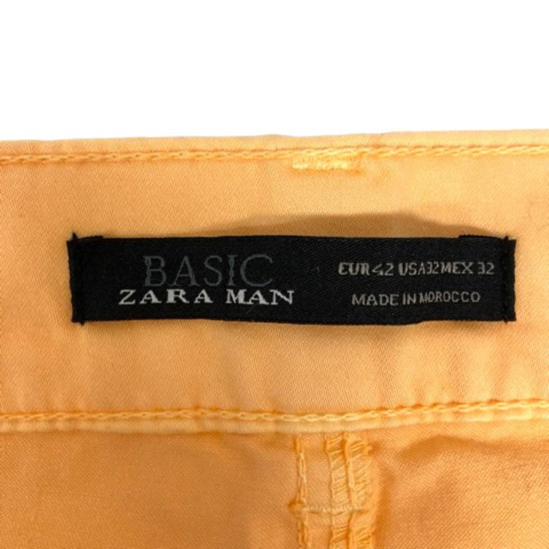 ZARA(ザラ)のザラ ZARA パンツ ボトムス チノパン ストレッチ 無地 42 オレンジ メンズのパンツ(スラックス)の商品写真