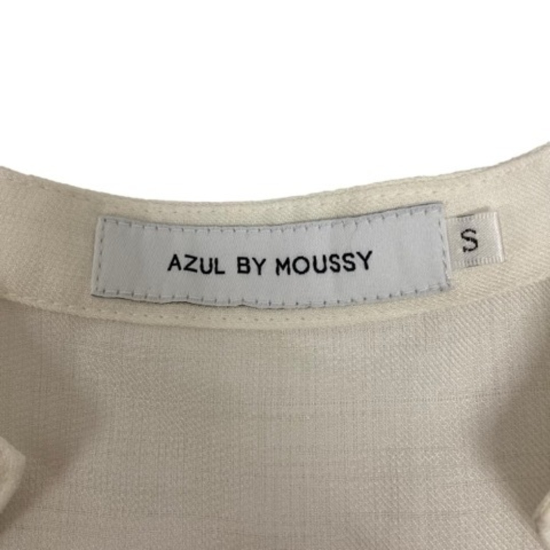 AZUL by moussy(アズールバイマウジー)のAZUL by moussy カットソー ノースリーブ 無地 白 ホワイト レディースのトップス(カットソー(半袖/袖なし))の商品写真