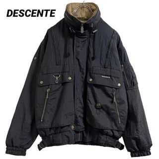 デサント(DESCENTE)のDESCENTE デサント ナイロンジャケット 黒金 SPACECREW old(ナイロンジャケット)