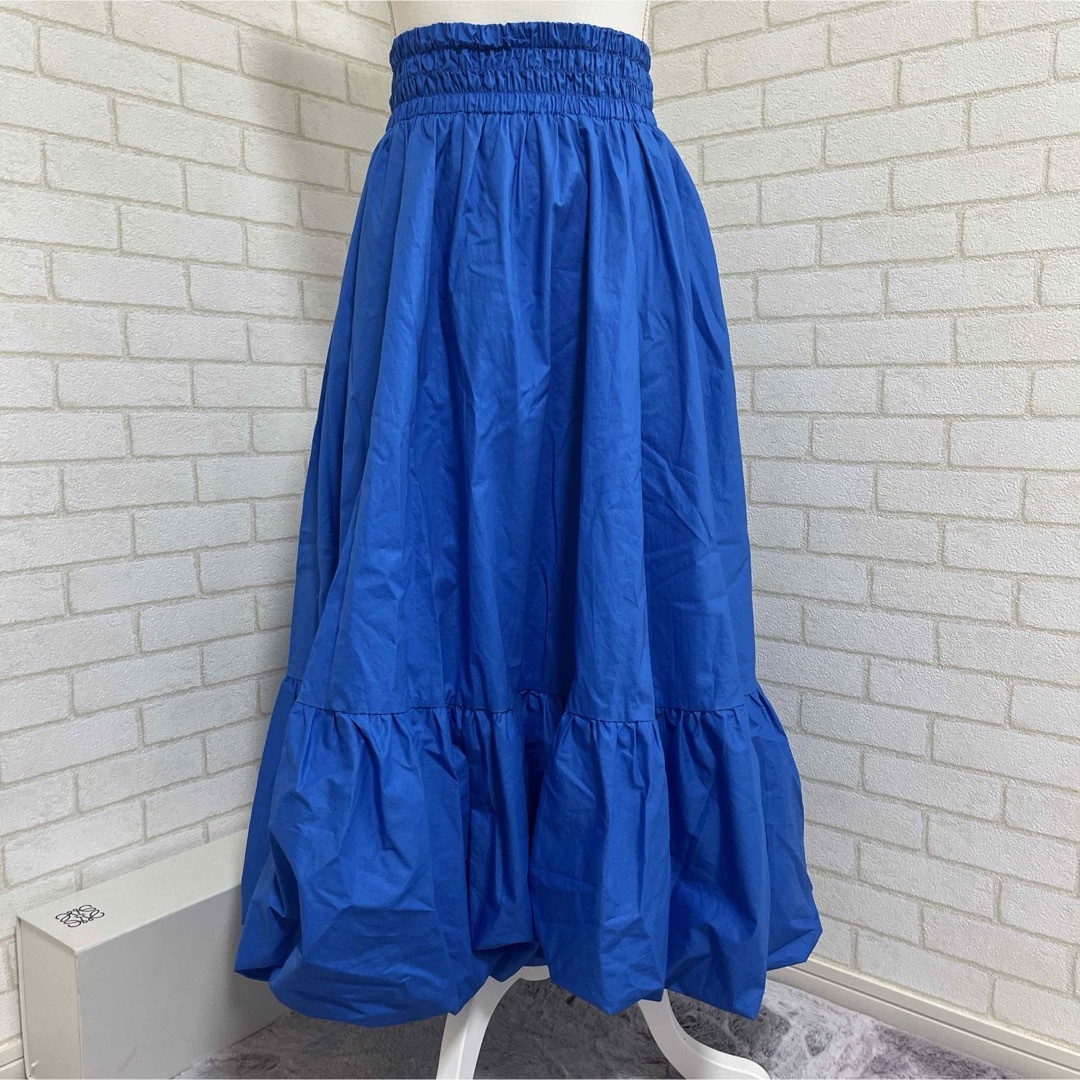 emmi atelier(エミアトリエ)のemmi エミ 人気 バルーン ロングスカート マキシスカート ブルー レディースのスカート(ロングスカート)の商品写真