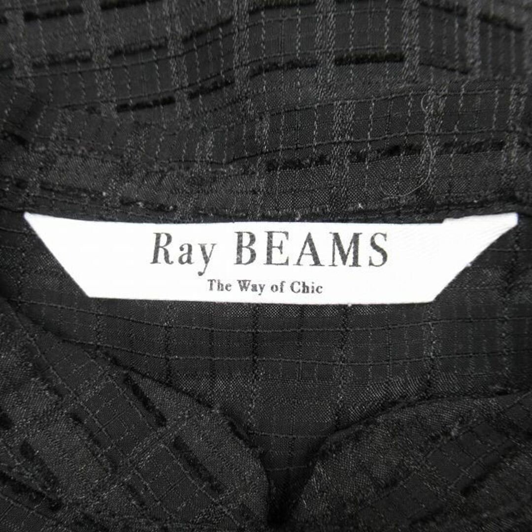 Ray BEAMS(レイビームス)のレイビームス ドビー チェック フリルカラー ブラウス 半袖 シアー/BLM4 レディースのトップス(シャツ/ブラウス(半袖/袖なし))の商品写真