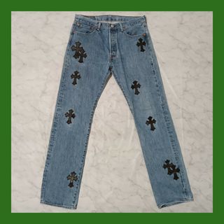 クロムハーツ(Chrome Hearts)のLevi's 501（W32 / 82cm）クロスパッチカスタム(デニム/ジーンズ)