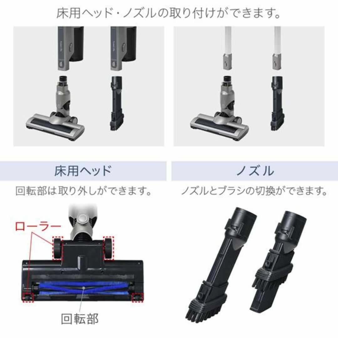 コードレス掃除機スティック掃除機ハンディクリーナーサイクロンクリーナー スマホ/家電/カメラの生活家電(掃除機)の商品写真