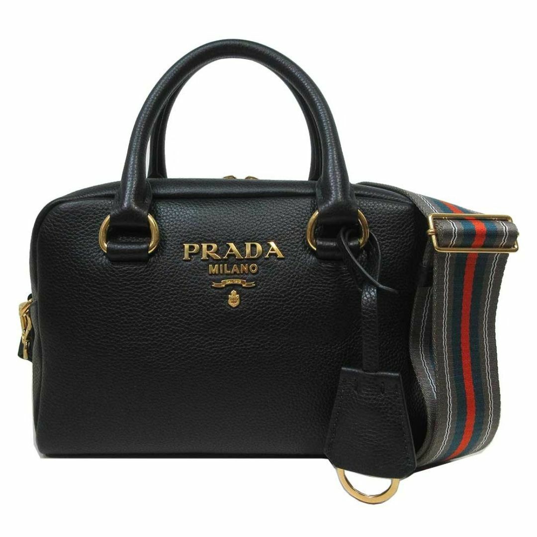 PRADA(プラダ)の【新品】【ギャラ無し】プラダ バッグ ハンドバッグ 1BB108 VITELLO PHENIX / NERO (ブラック)PRADA レザー ロゴ金具 2WAY 斜め掛け  アウトレット レディース レディースのバッグ(ハンドバッグ)の商品写真