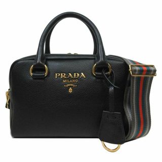 PRADA - 【新品】【ギャラ無し】プラダ バッグ ハンドバッグ 1BB108 VITELLO PHENIX / NERO (ブラック)PRADA レザー ロゴ金具 2WAY 斜め掛け  アウトレット レディース