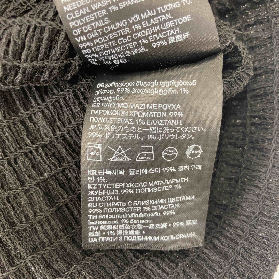 H&M(エイチアンドエム)のH&M エイチアンドエム レディース Tシャツ（半袖）ブラック tk レディースのトップス(Tシャツ(半袖/袖なし))の商品写真